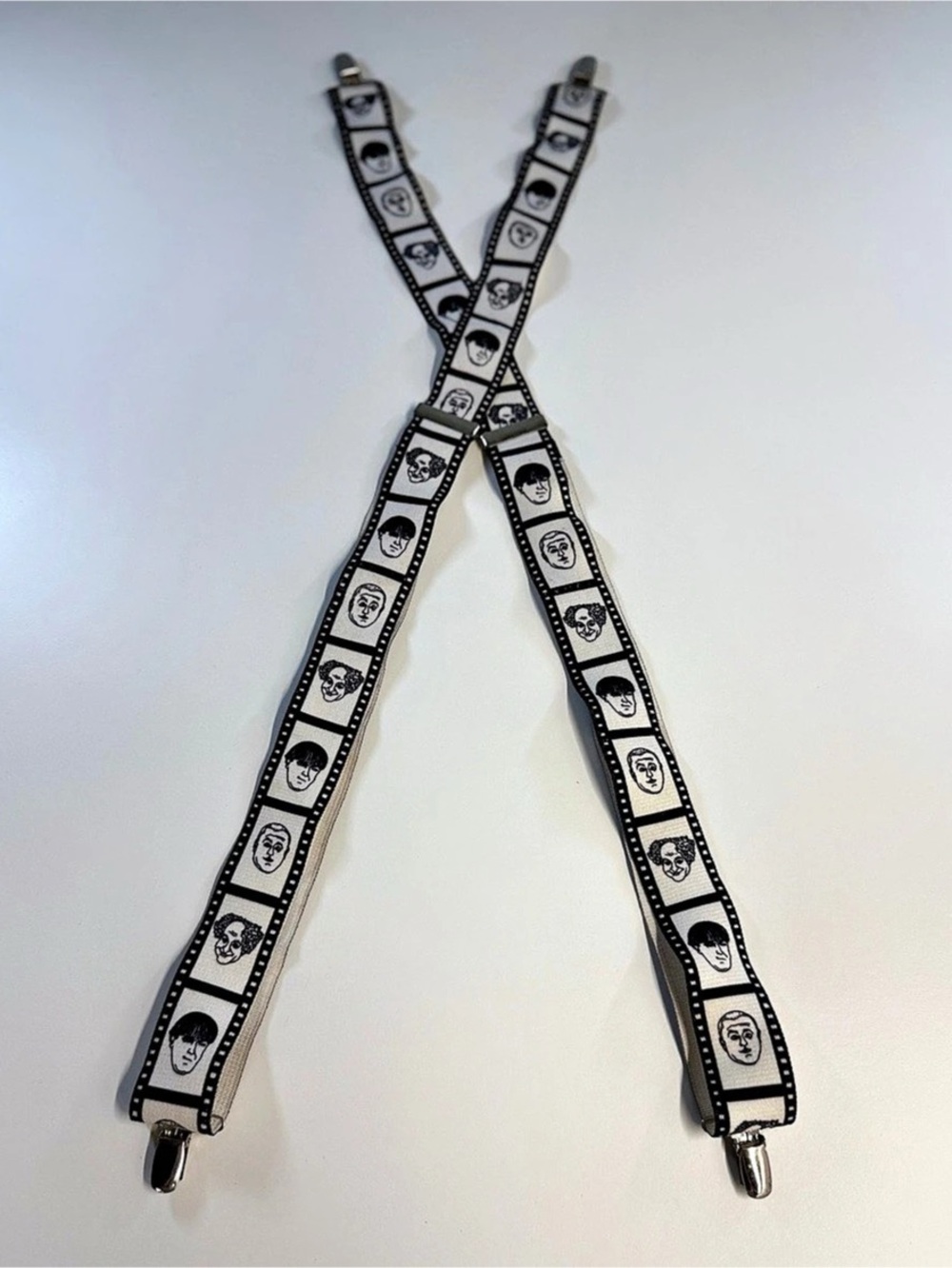 The Three Stooges suspenders Character in White & Black